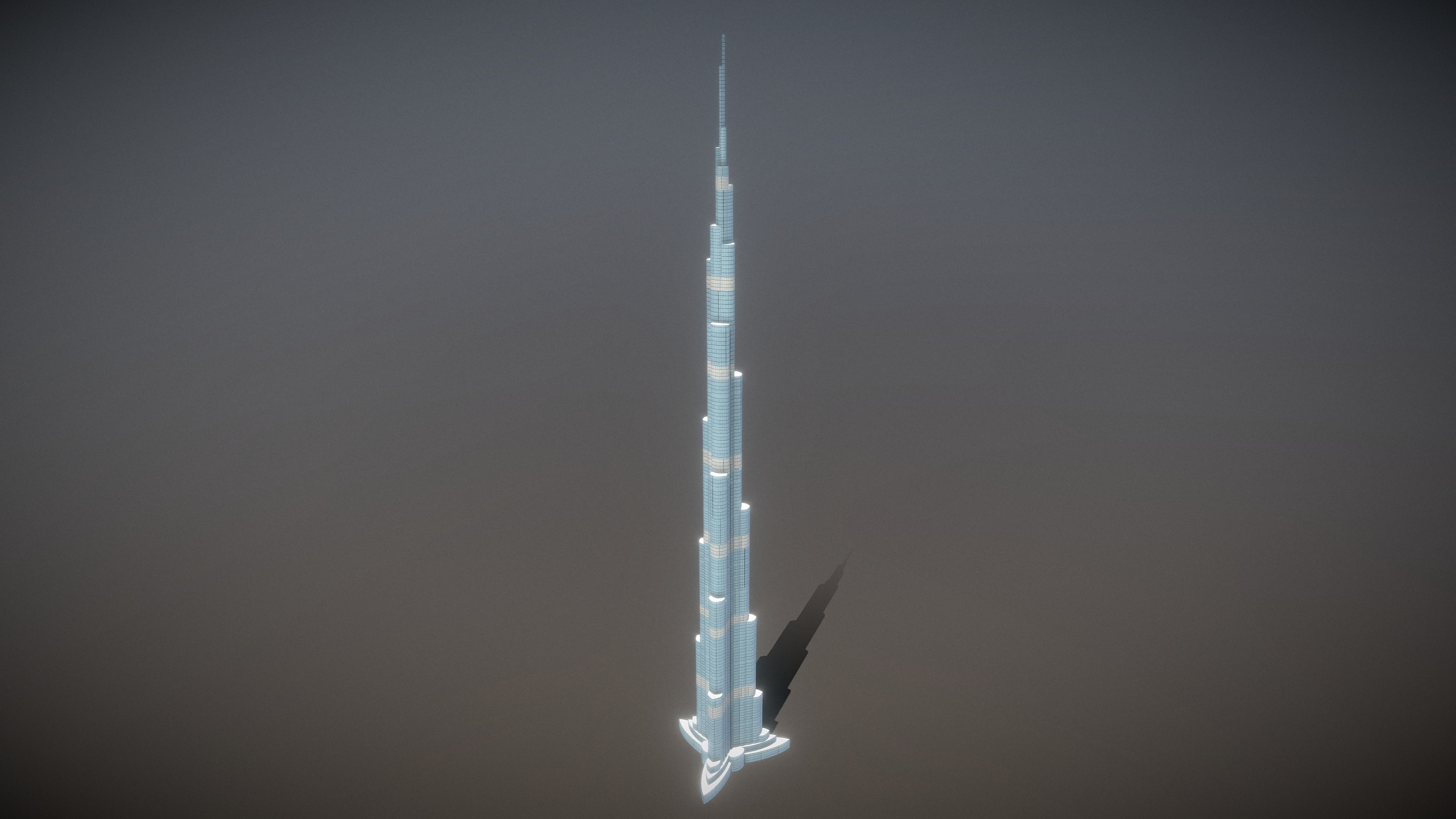 Burj Khalifa Low-poly 3D model_2