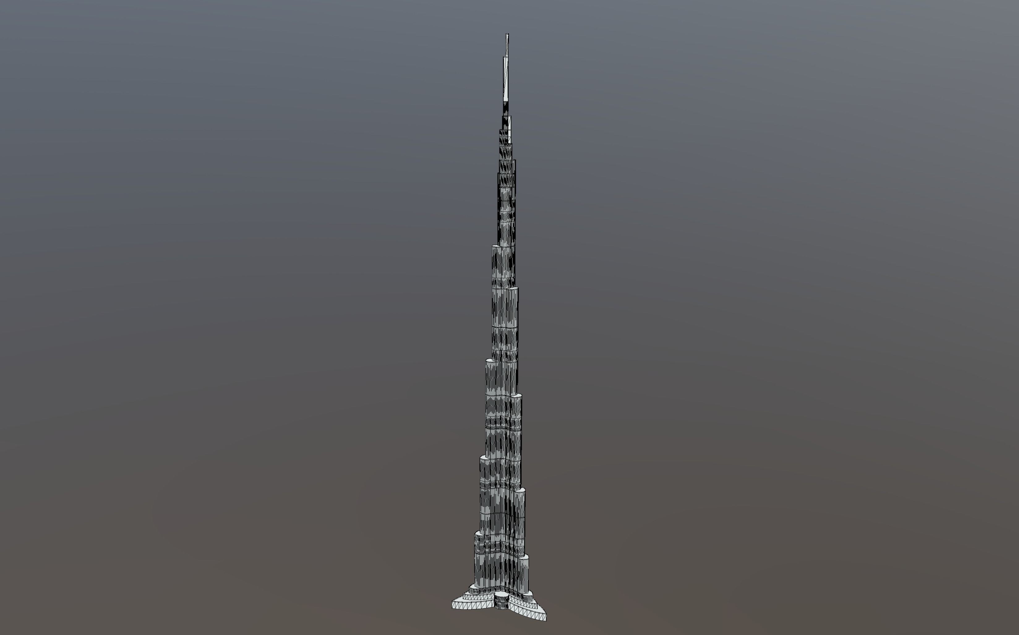 Burj Khalifa Low-poly 3D model_5