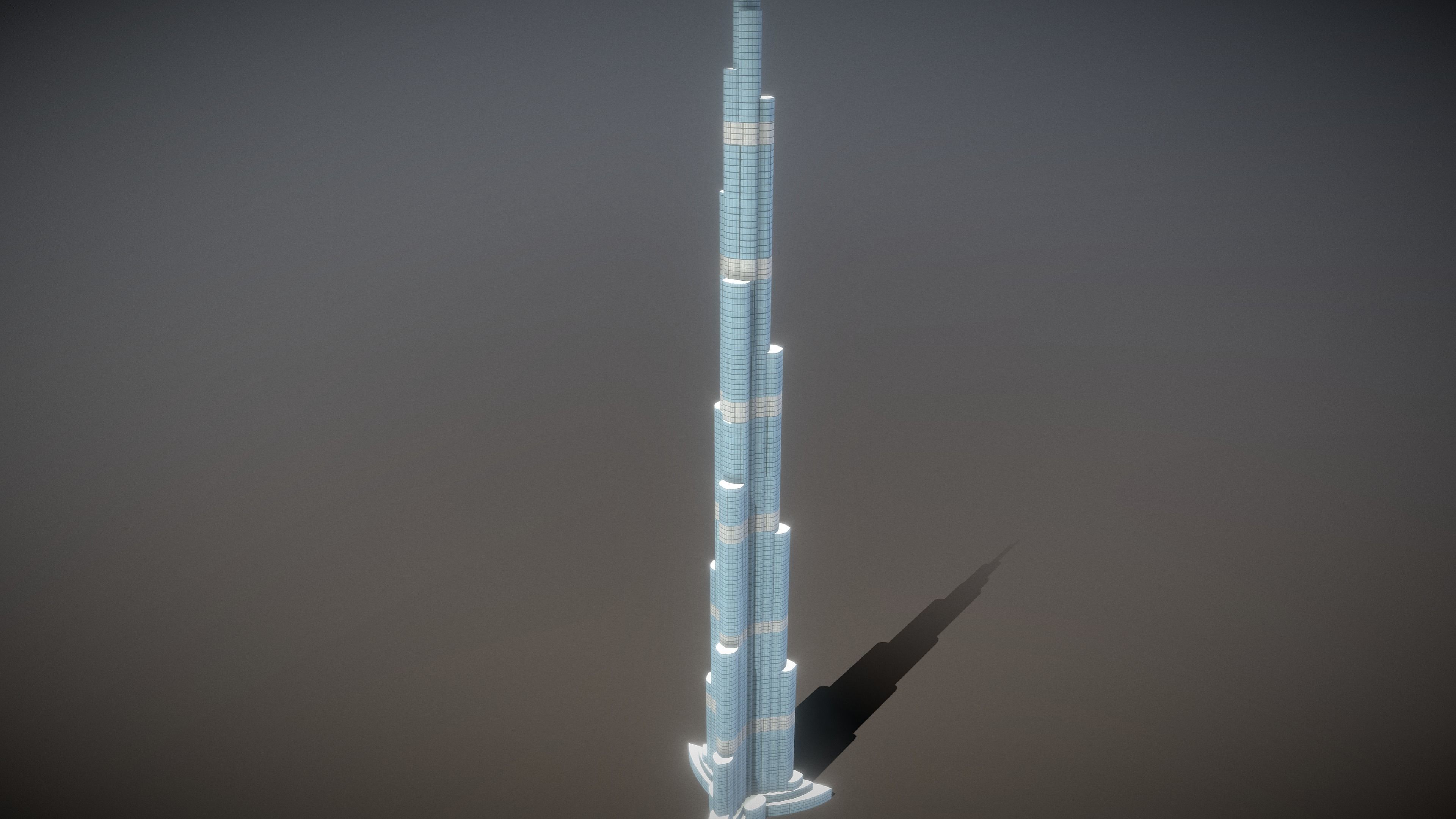 Burj Khalifa Low-poly 3D model_4