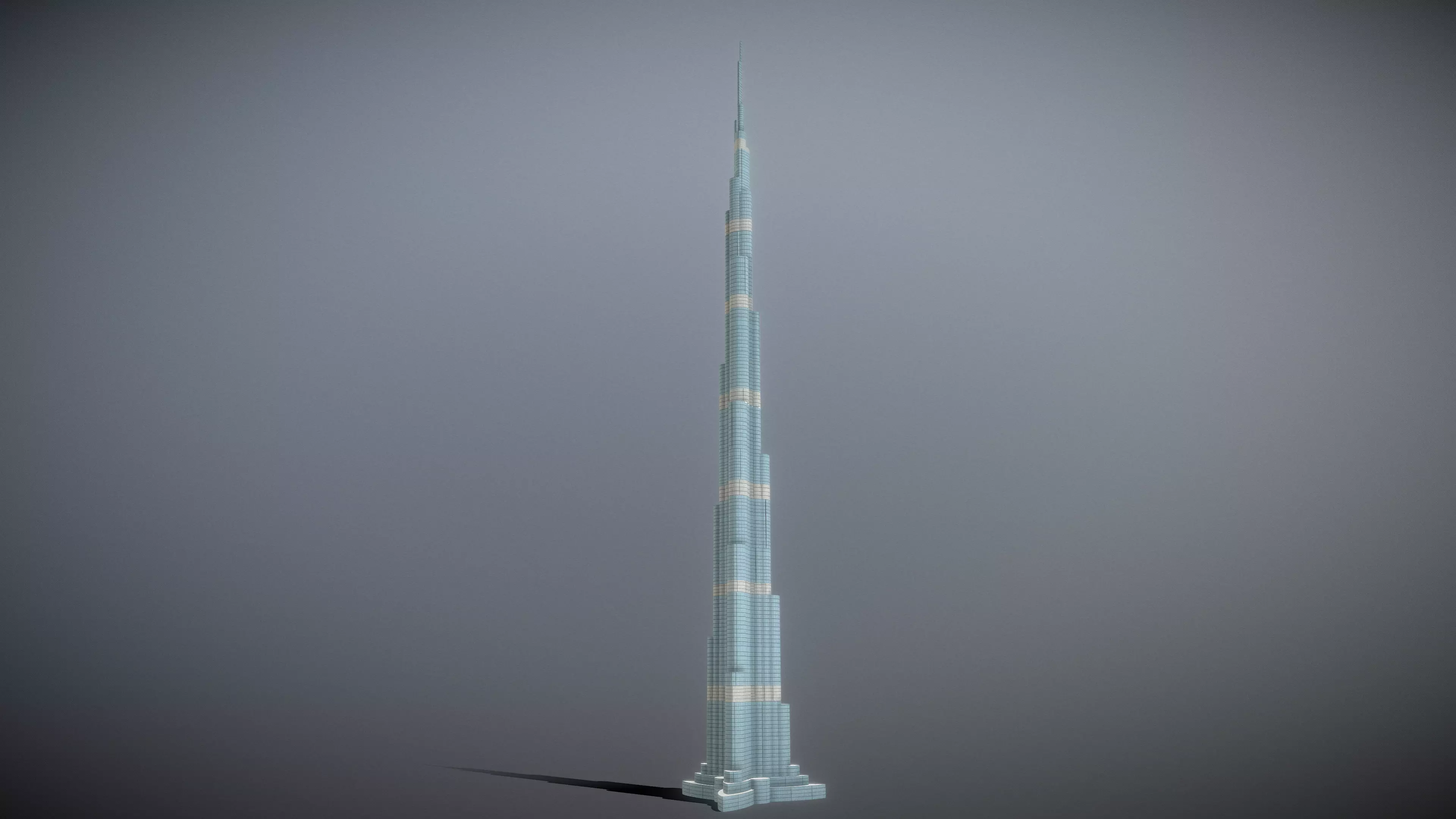 Burj Khalifa Low-poly 3D model_0