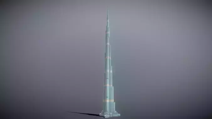Burj Khalifa Low-poly 3D model