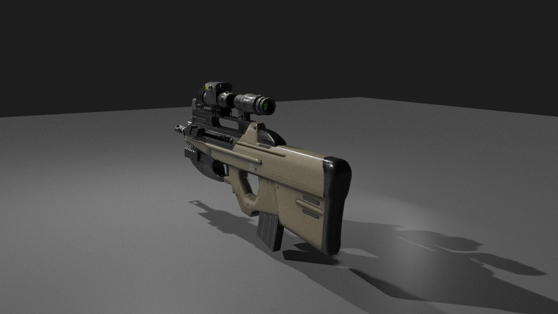 Fn F2000 Low-poly 3D model_3