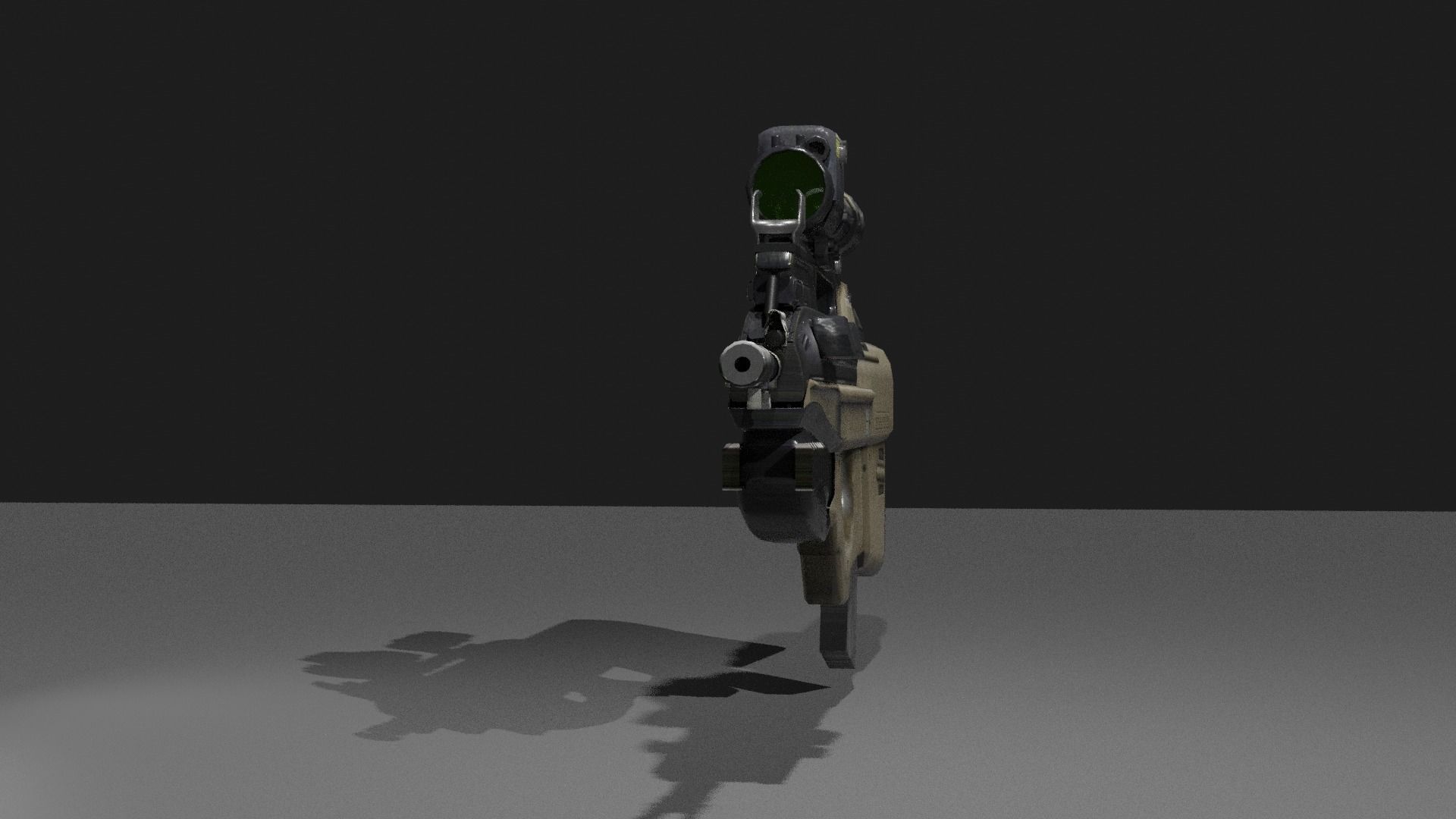 Fn F2000 Low-poly 3D model_1