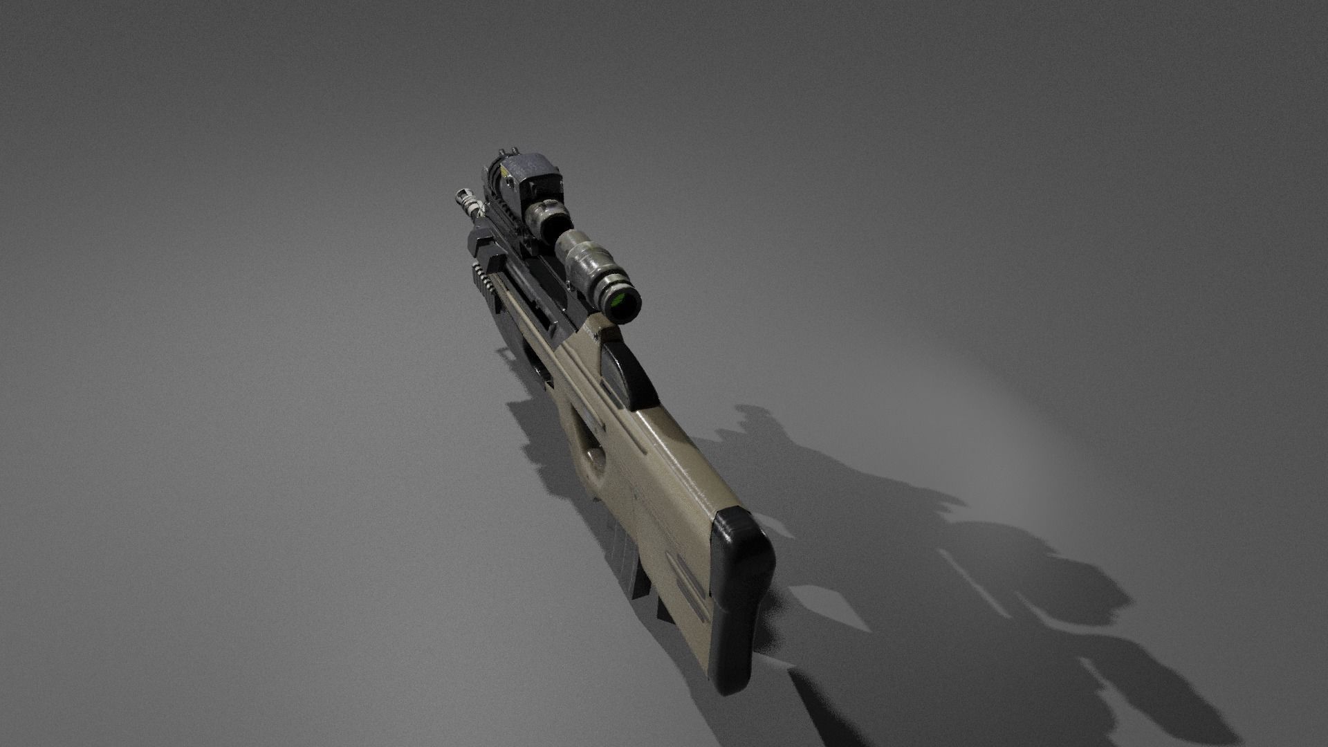 Fn F2000 Low-poly 3D model_7