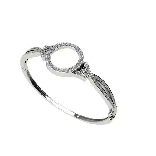 Bracelet-01 round diamond bangle bracelet