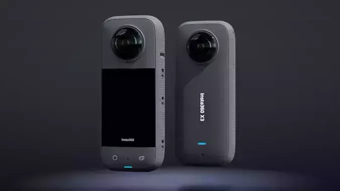 Insta360 X3 Low-poly 3D model