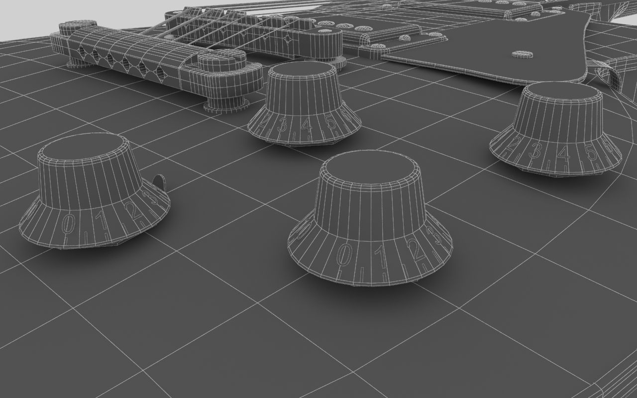 Gibson Les Paul guitar 3D model_16