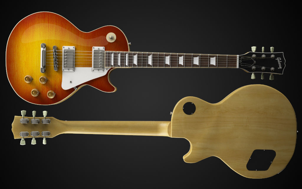 Gibson Les Paul guitar 3D model_7