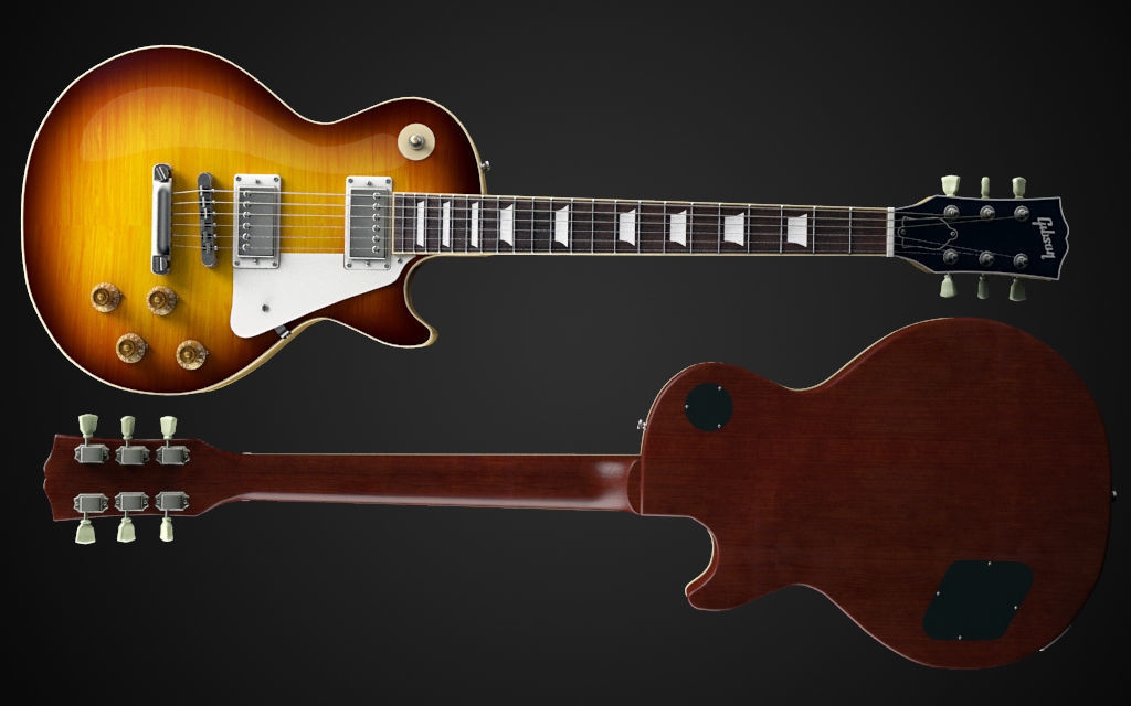Gibson Les Paul guitar 3D model_11