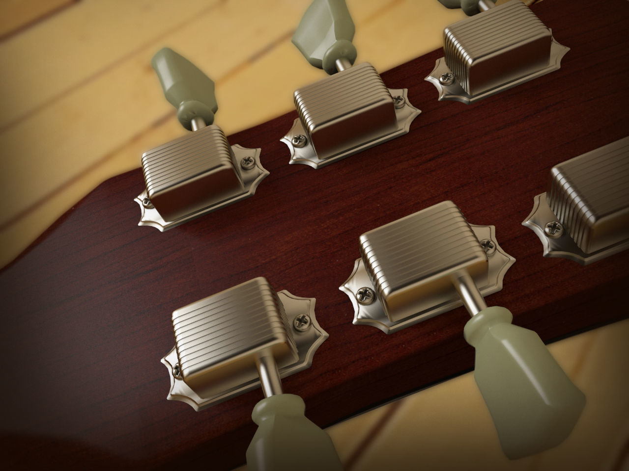 Gibson Les Paul guitar 3D model_5