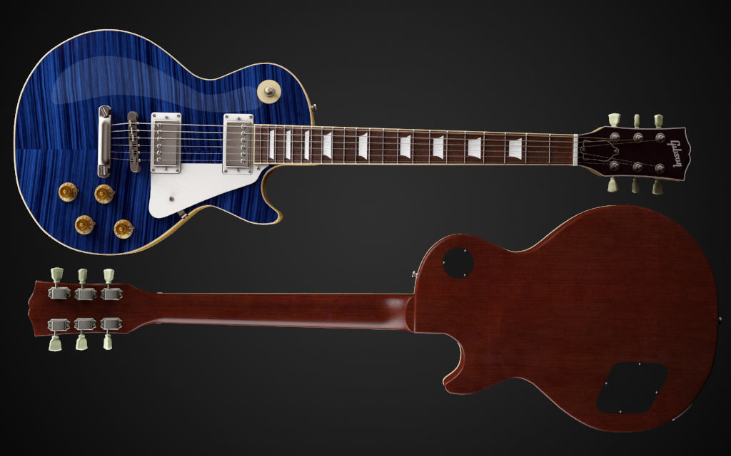 Gibson Les Paul guitar 3D model_8