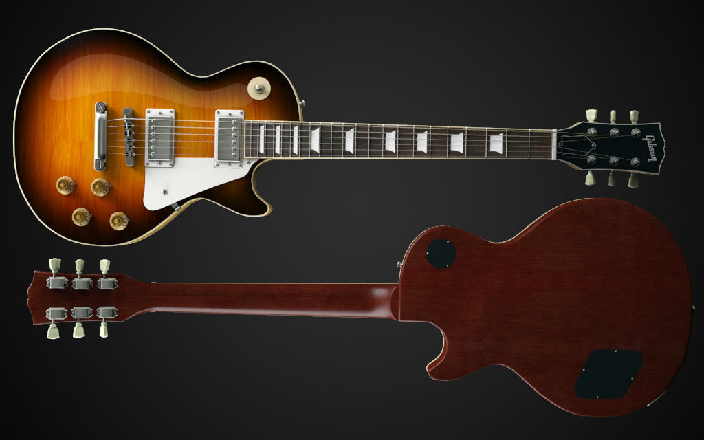 Gibson Les Paul guitar 3D model_9
