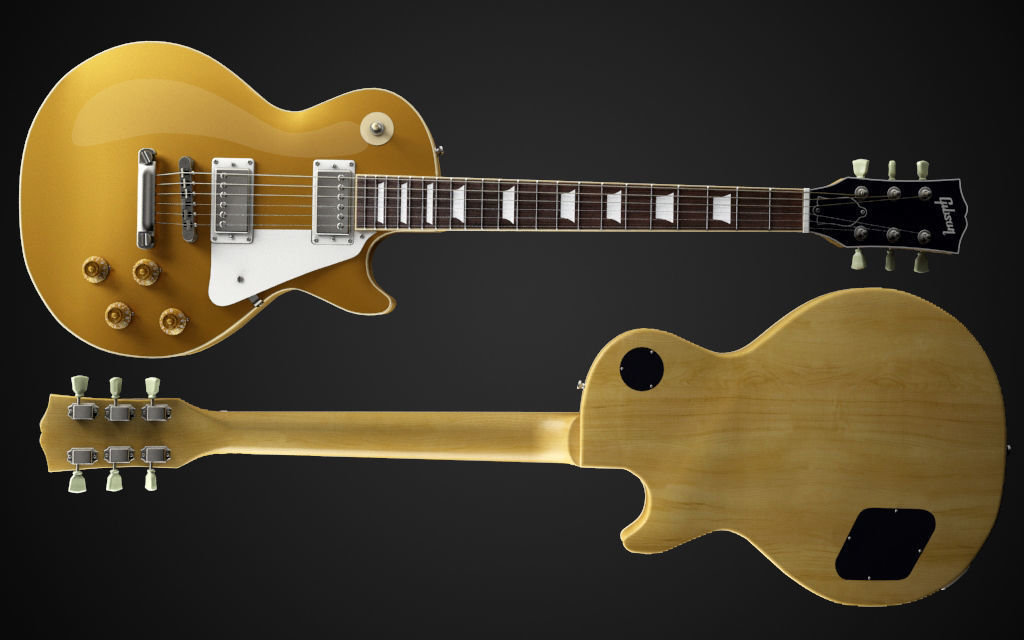 Gibson Les Paul guitar 3D model_10