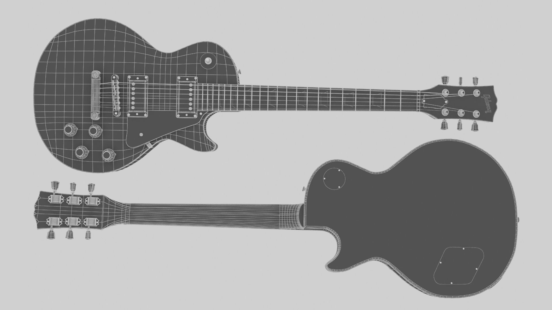 Gibson Les Paul guitar 3D model_14