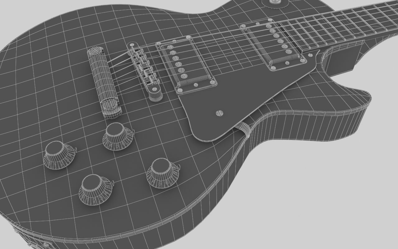 Gibson Les Paul guitar 3D model_15