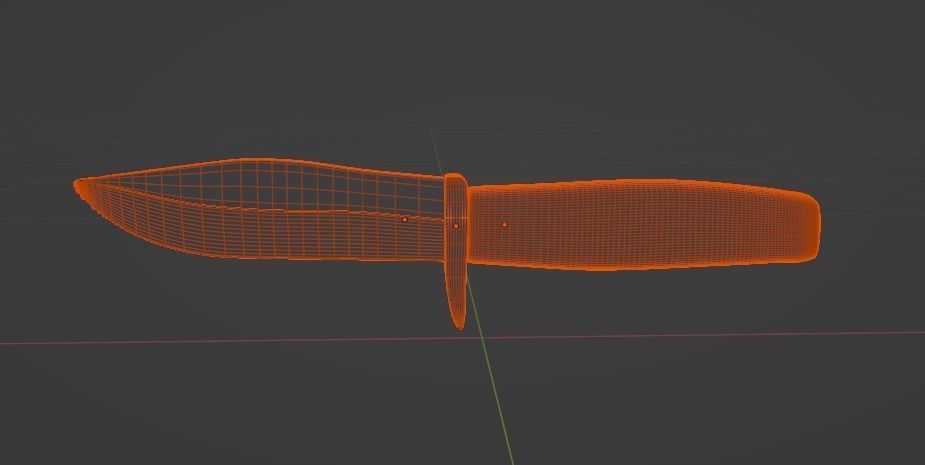 Combat Knife 3D model_3