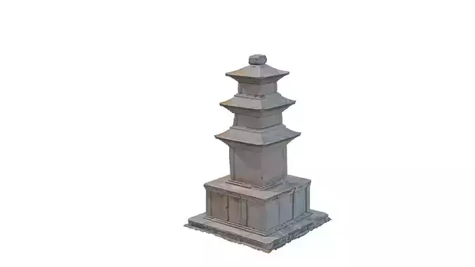 Three-story Stone Pagoda at Hwangboksa Temple Site