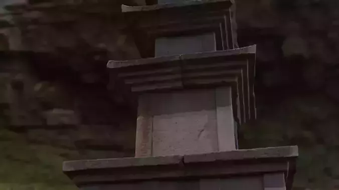 Three-story Stone Pagoda of Mitansa Temple Site