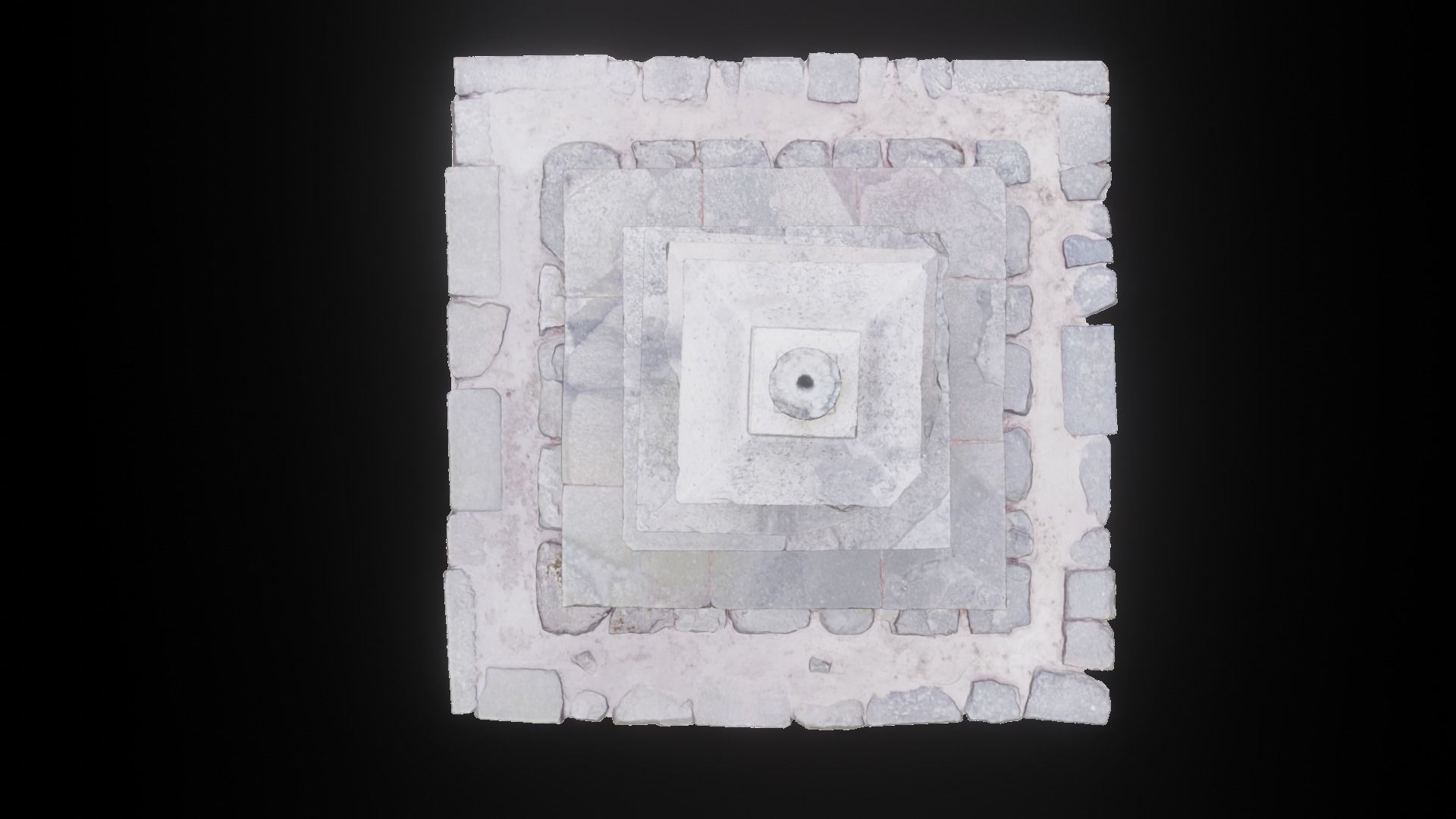 Three-story East Stone Pagoda at Wonwonsa Temple Site 3D model_4