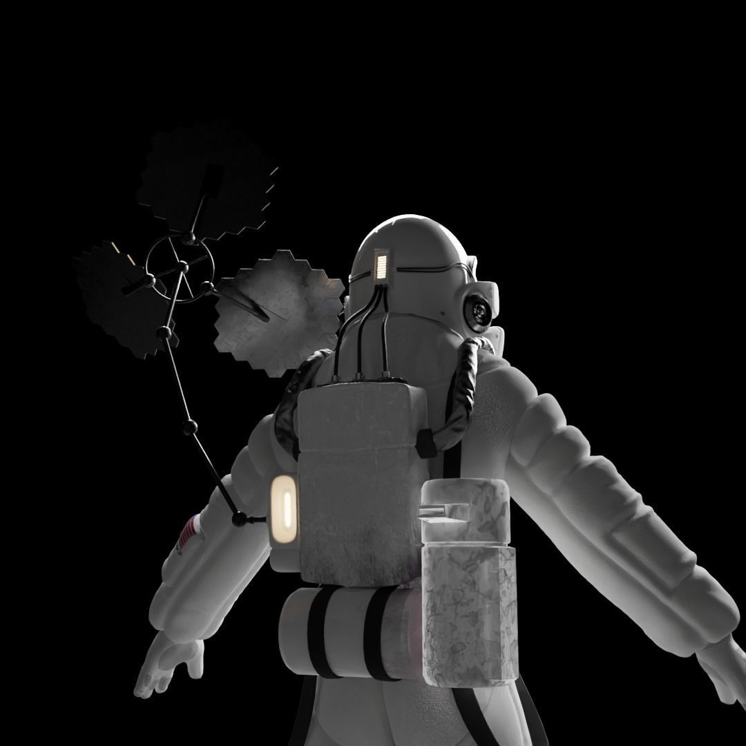 Explorer Astronaut Model  Free 3D model_2