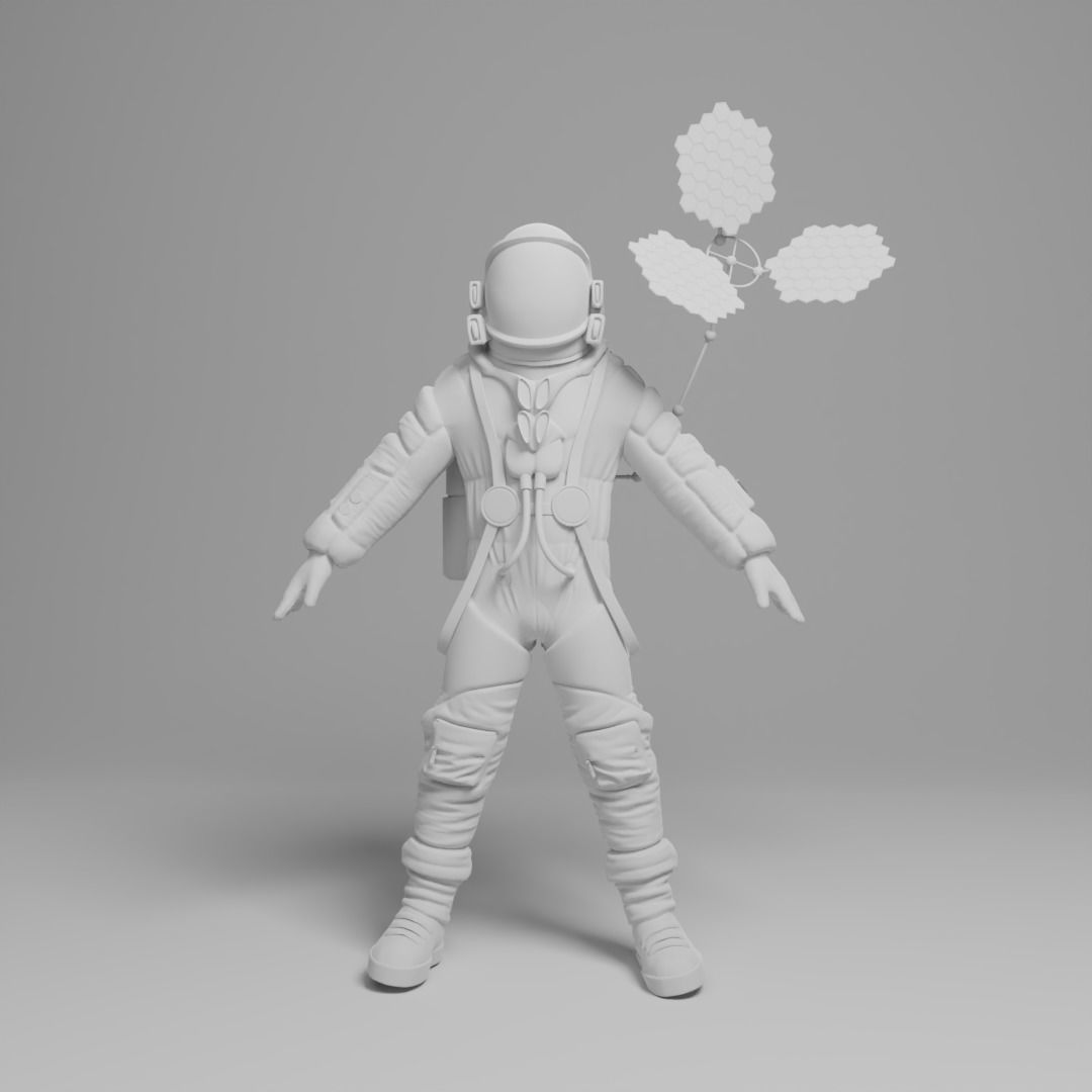 Explorer Astronaut Model  Free 3D model_1