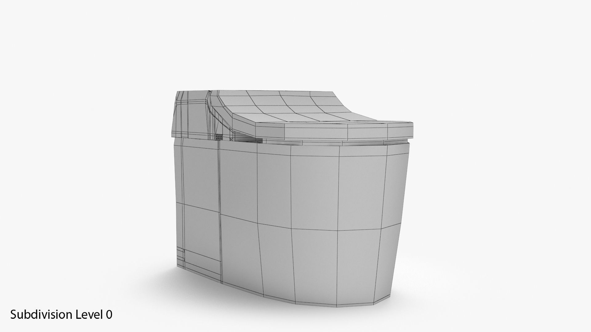 Toilet samsung smart Low-poly 3D model_2