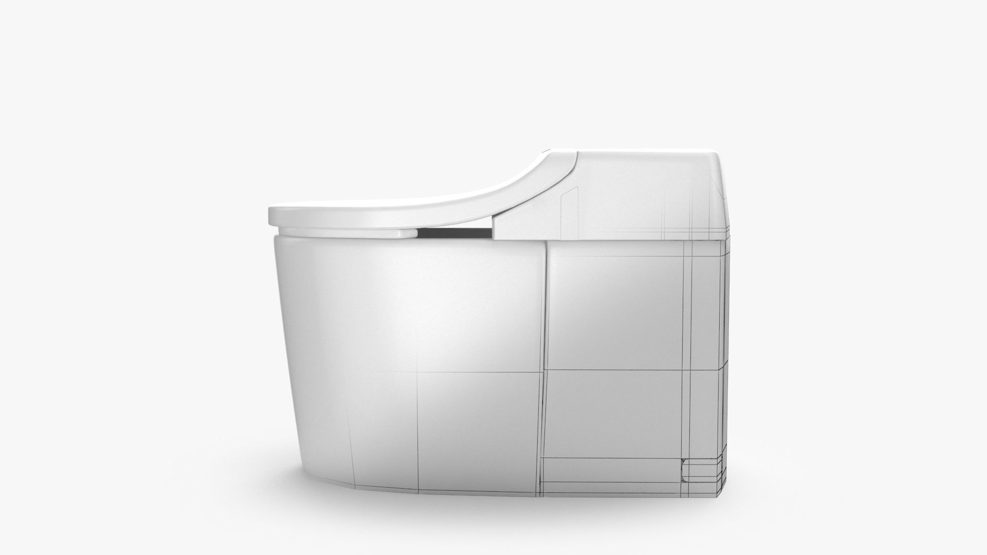 Toilet samsung smart Low-poly 3D model_7