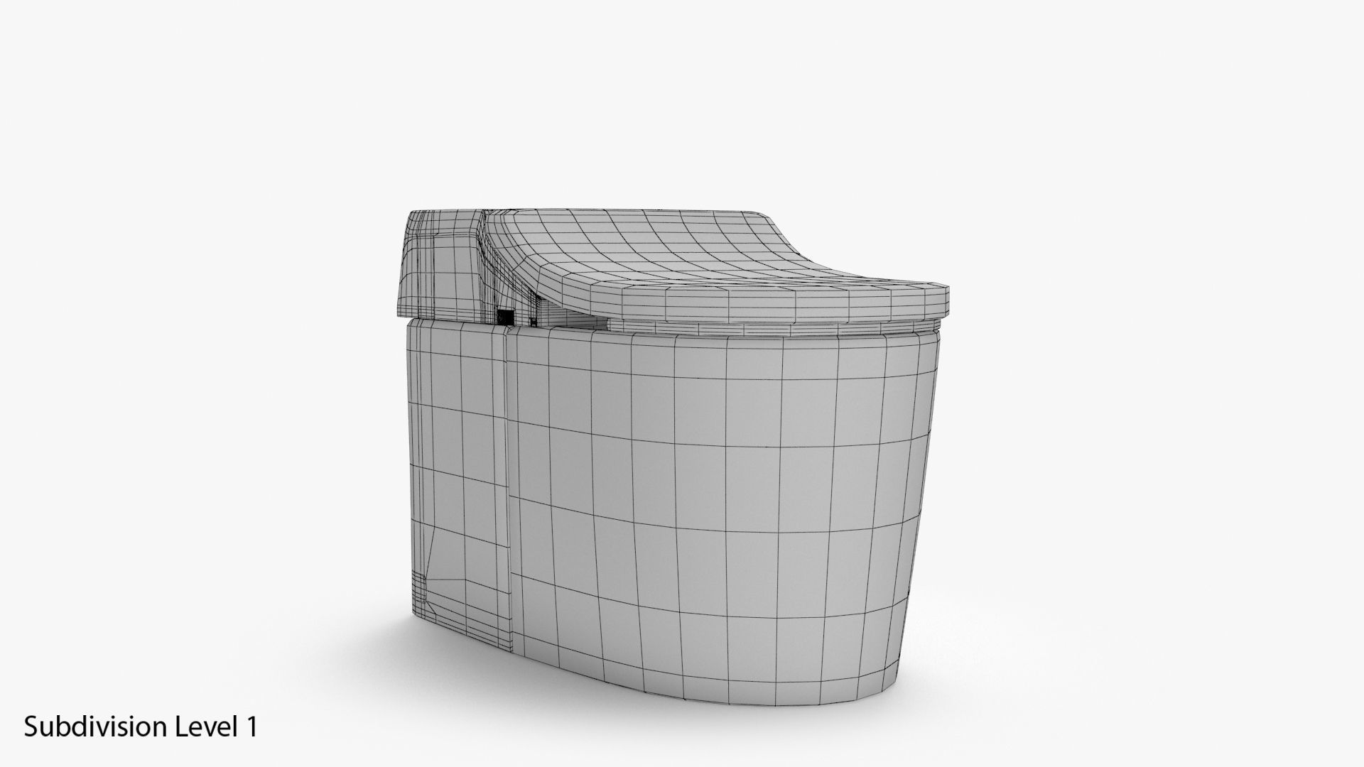 Toilet samsung smart Low-poly 3D model_3