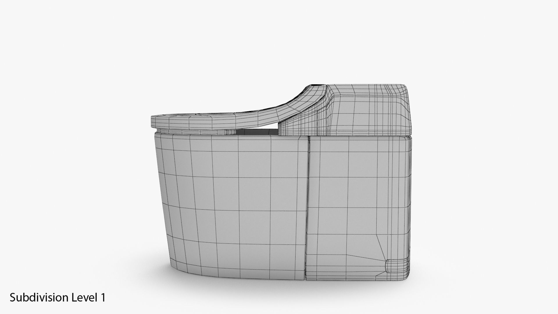 Toilet samsung smart Low-poly 3D model_9