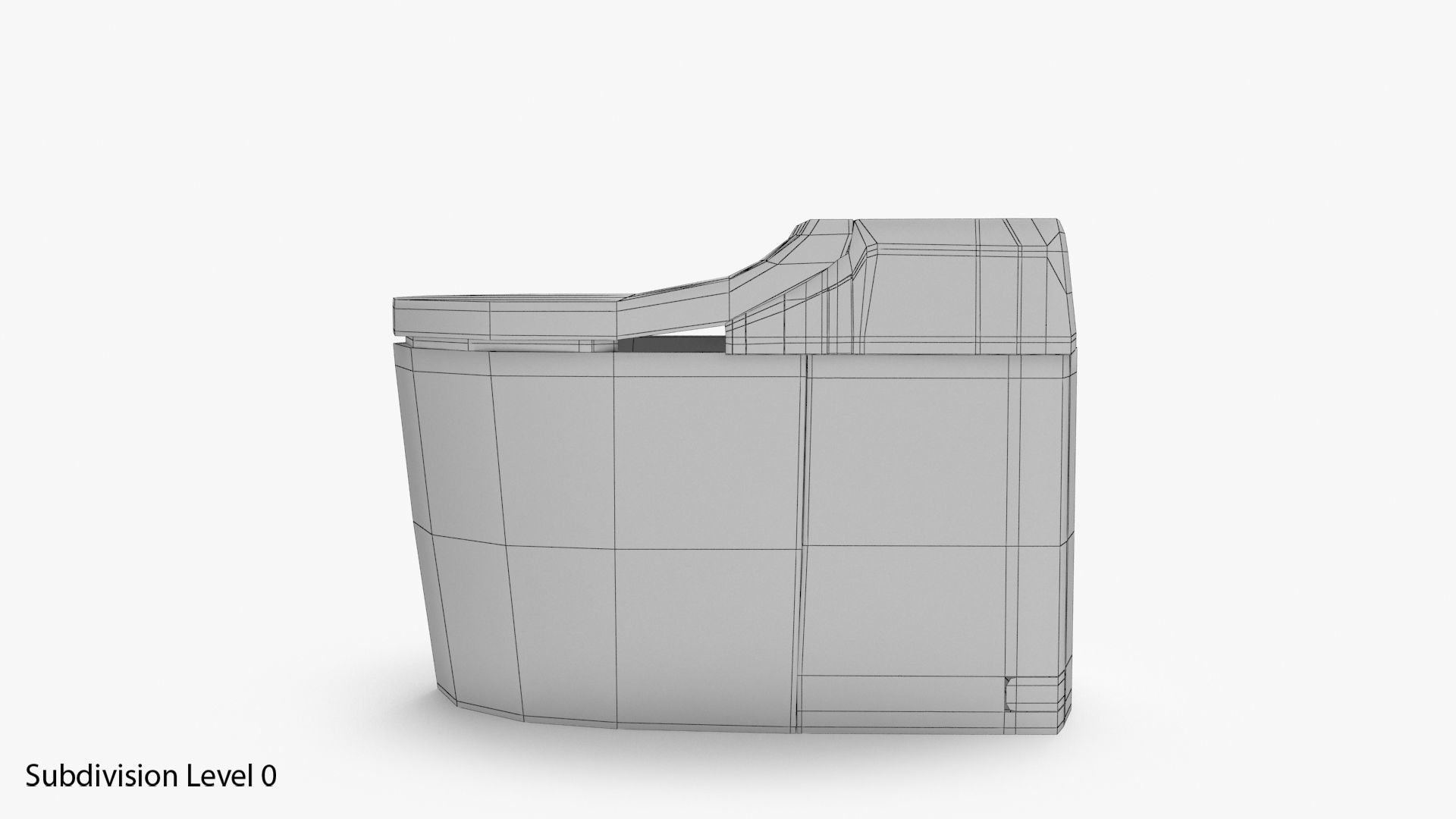 Toilet samsung smart Low-poly 3D model_8