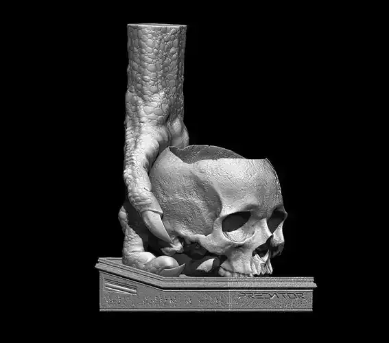 Predator fugitive Trophy Container statue 3D print model