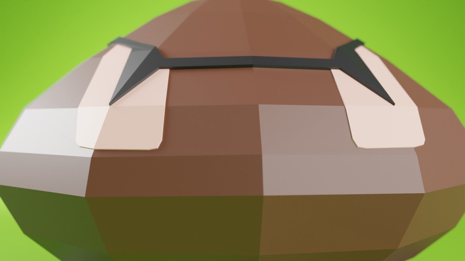 Goomba Super Mario Bros Low Poly Low-poly 3D model_4