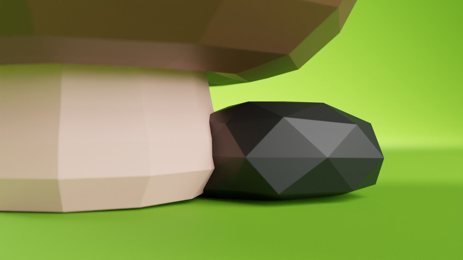 Goomba Super Mario Bros Low Poly Low-poly 3D model_3
