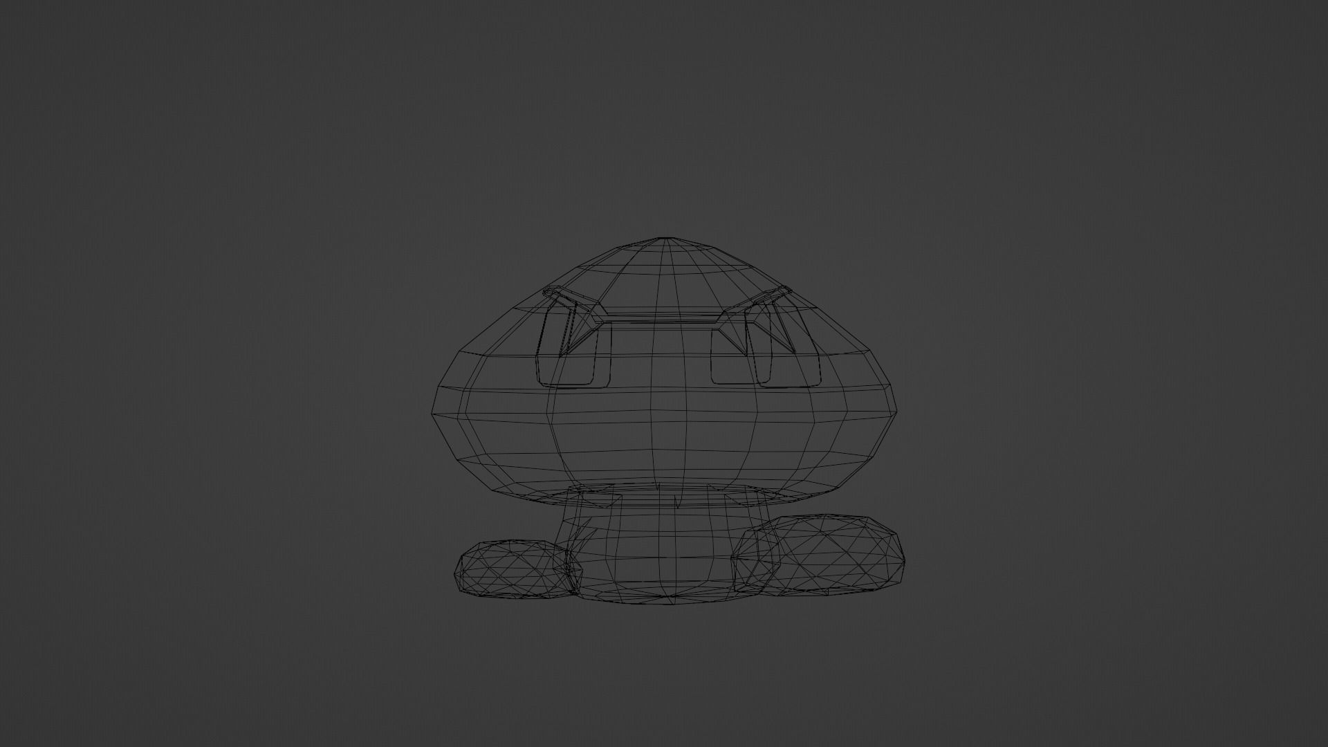 Goomba Super Mario Bros Low Poly Low-poly 3D model_5