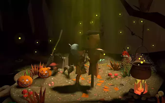 BABA YAGA HALLOWEEN 3D model