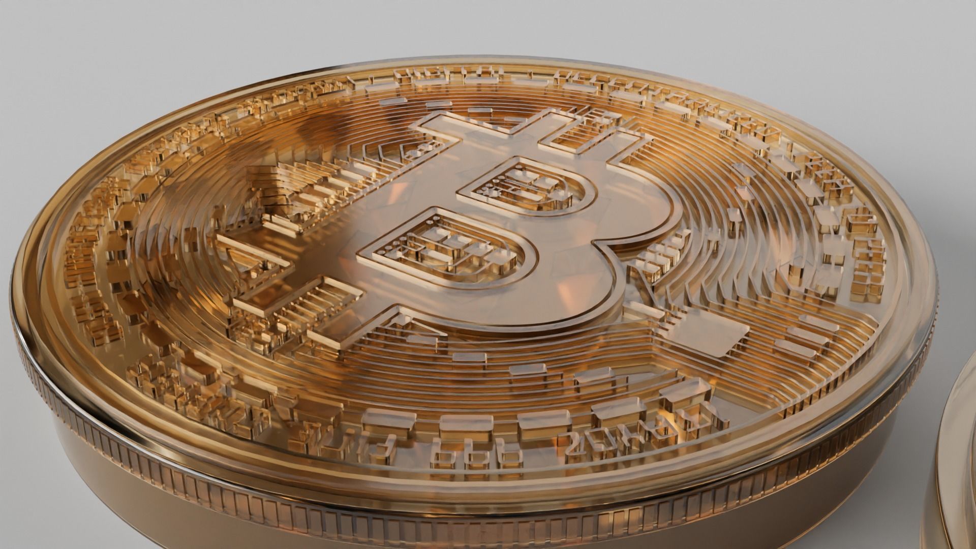 Grinder bitcoin 3D model_1