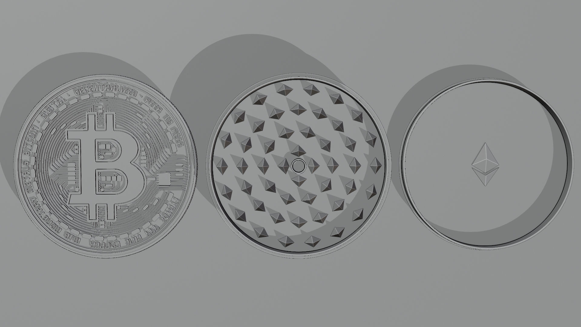 Grinder bitcoin 3D model_9