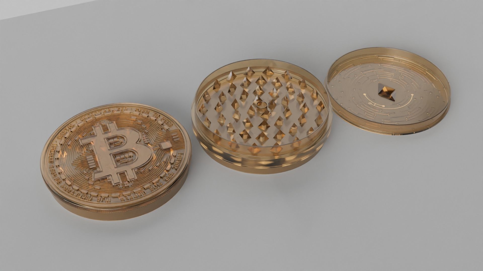 Grinder bitcoin 3D model_6