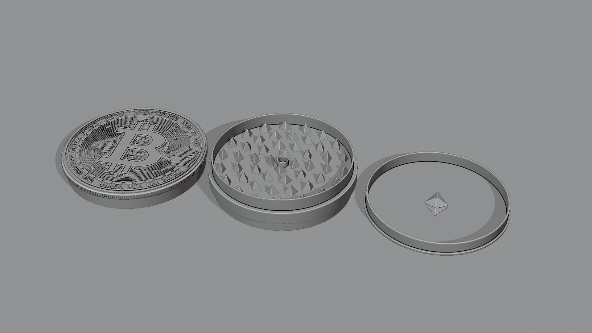 Grinder bitcoin 3D model_8