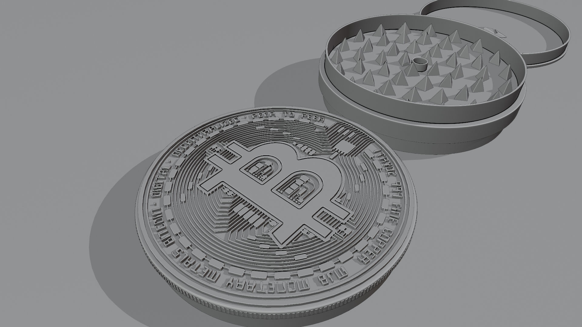 Grinder bitcoin 3D model_10