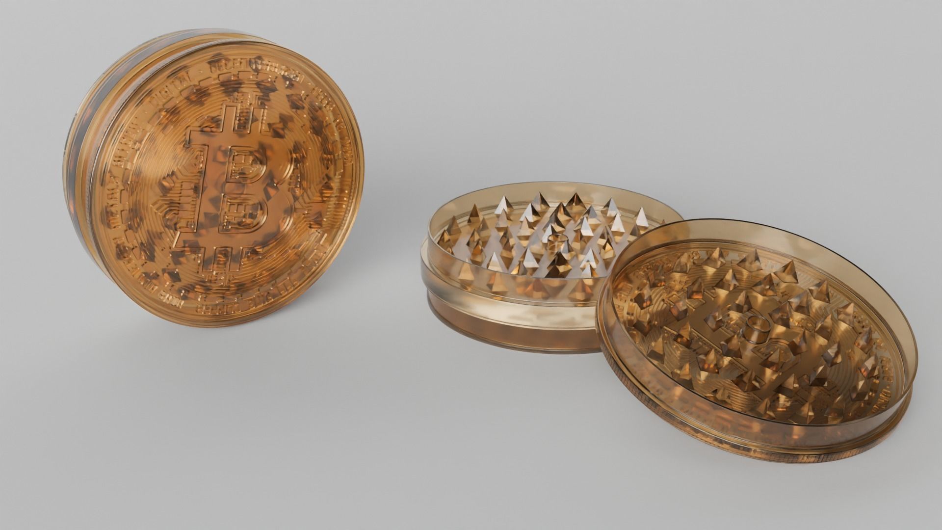 Grinder bitcoin 3D model_4
