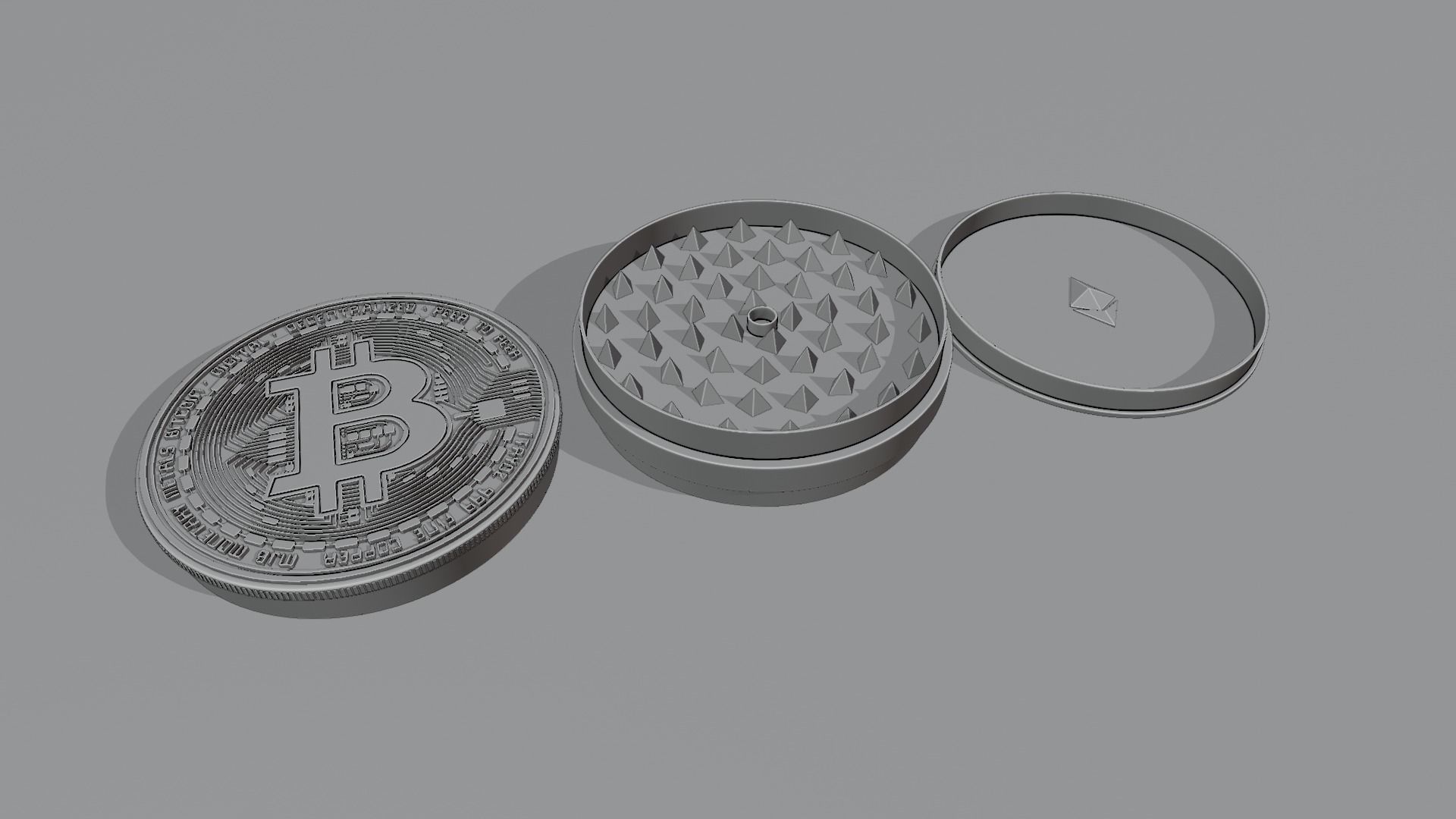 Grinder bitcoin 3D model_7