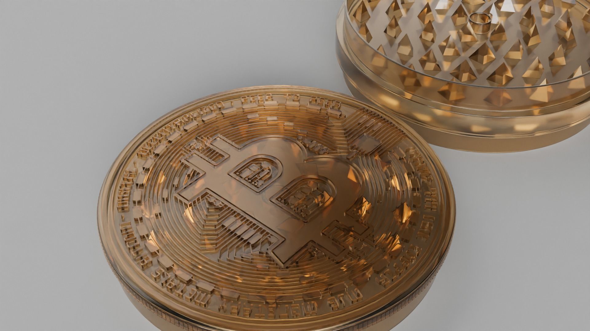 Grinder bitcoin 3D model_2