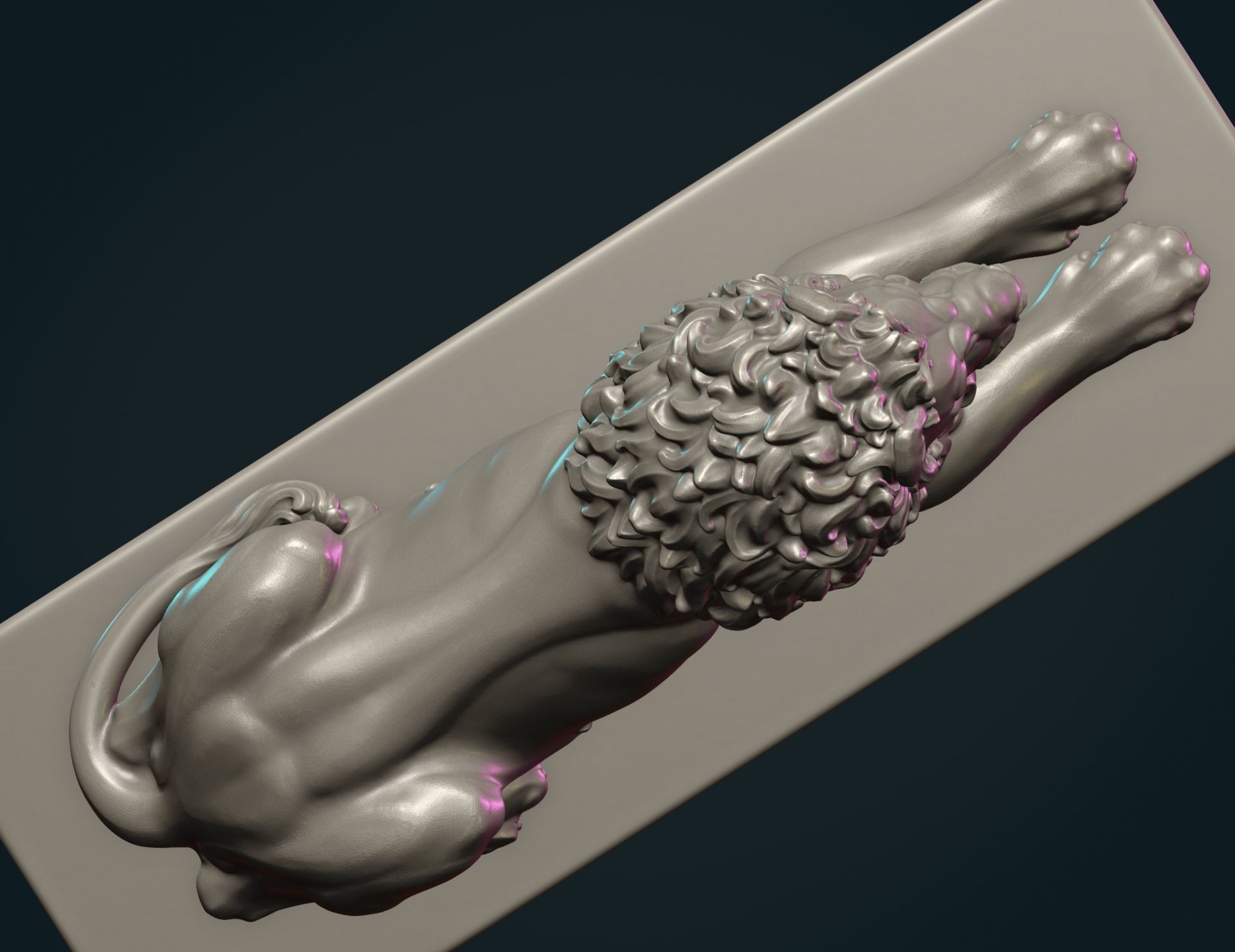 Lion Sculpture 3D print model_17