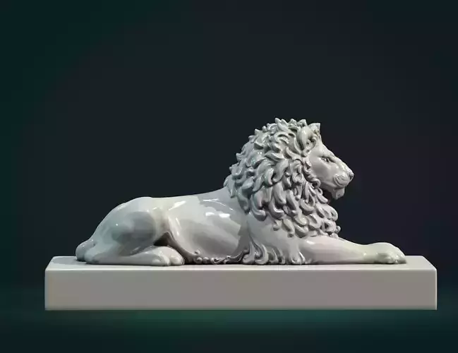 Lion Sculpture 3D print model