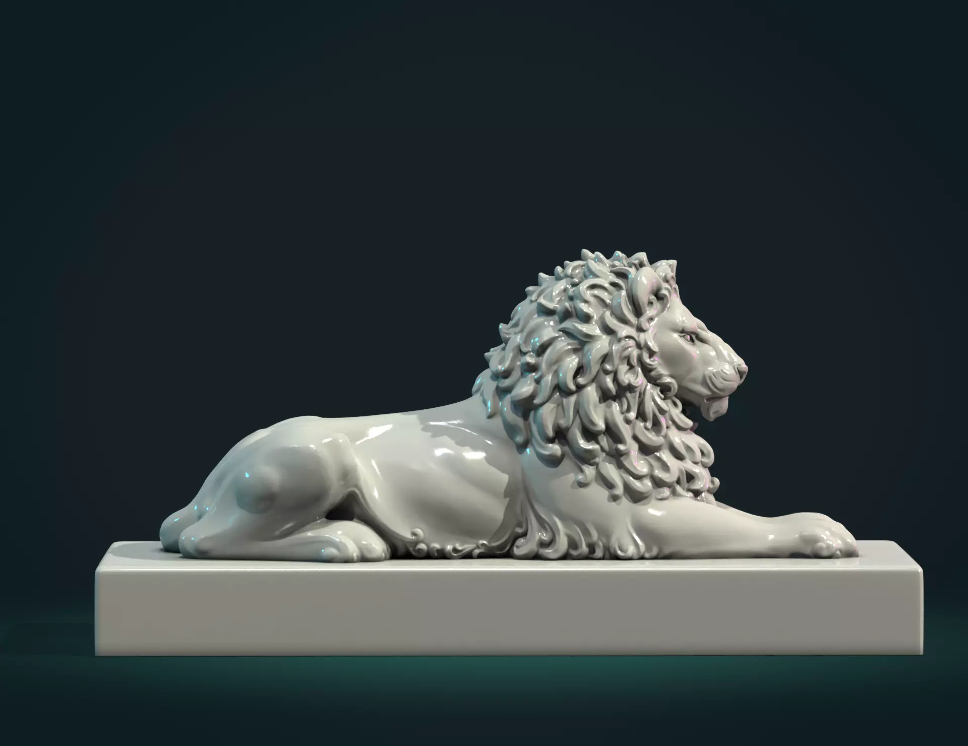 Lion Sculpture 3D print model_0