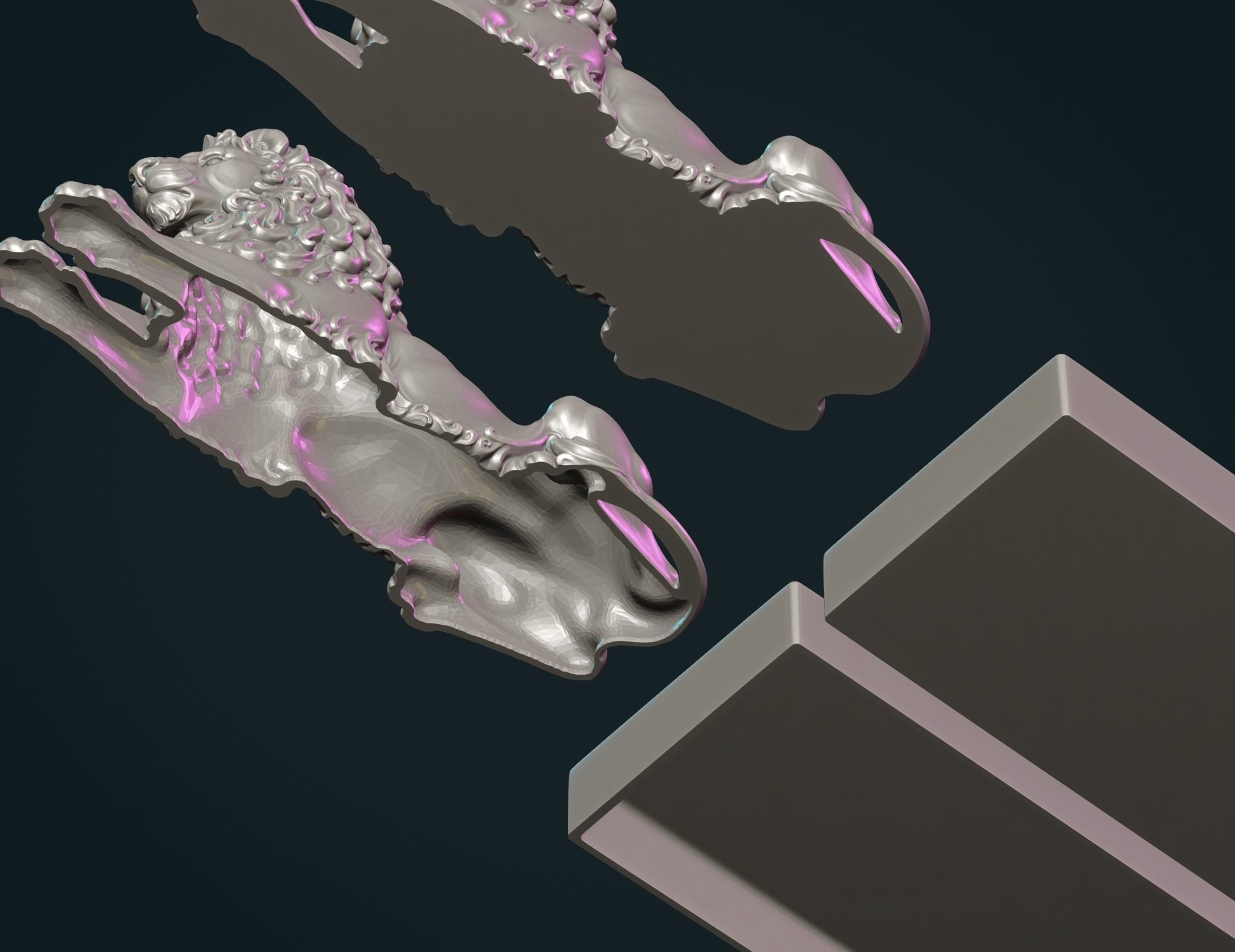 Lion Sculpture 3D print model_14