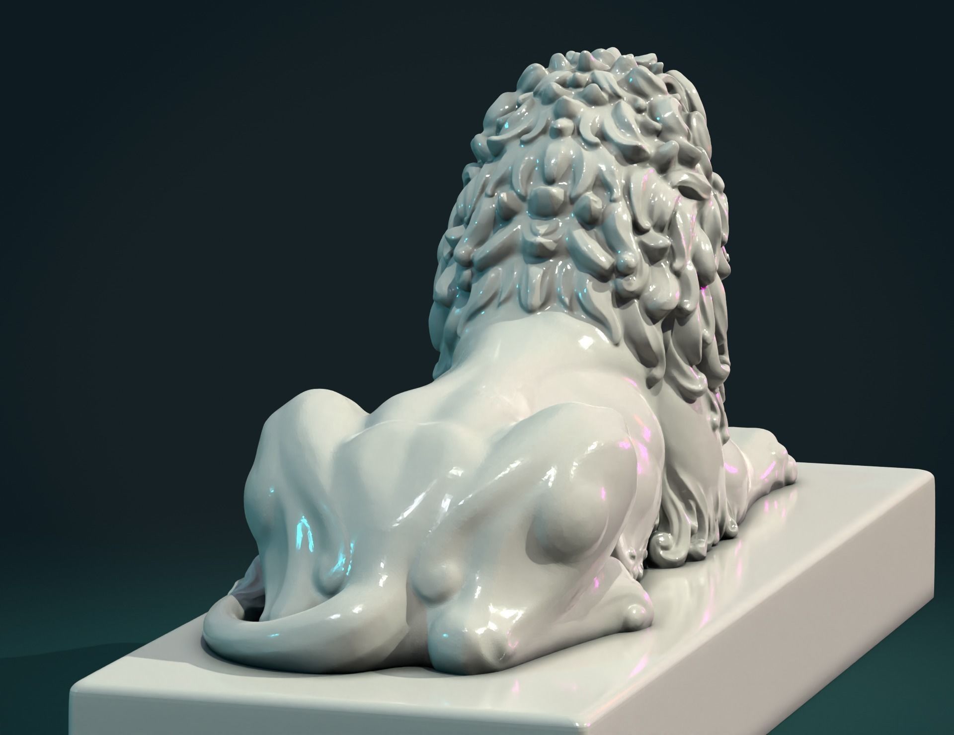 Lion Sculpture 3D print model_3