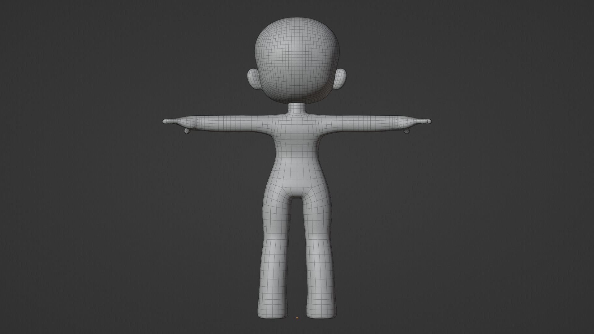 Chibi Character Base Mesh 3D model_16