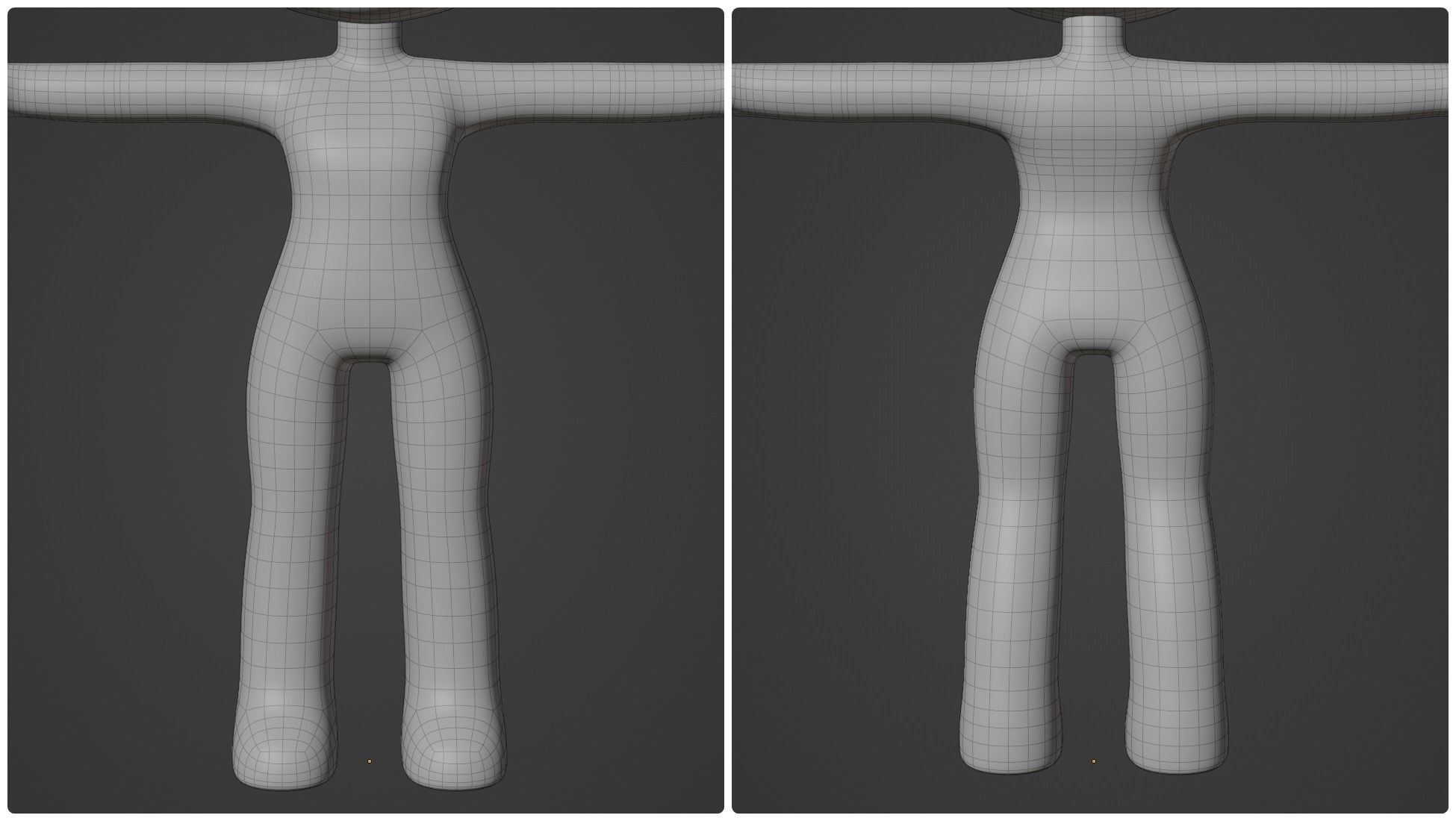 Chibi Character Base Mesh 3D model_21